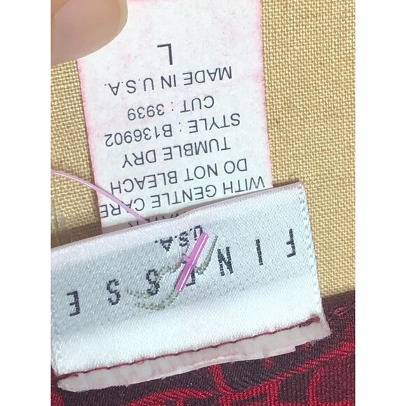 NWT. Y2K FINESSE U.S.A. MONSTERA Print Glitter Dress W/Lettuce Trim & Hem. S-M - Picture 10 of 10